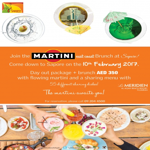 Martini Brunch - Le Meridien Al Aqah Beach Resort, Fujairah